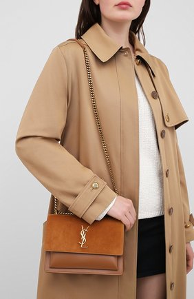 Женская сумка sunset medium SAINT LAURENT коричневого цвета по цене 151500 руб., арт. 442906/1S77W | Фото 2 Женская сумка sunset medium SAINT LAURENT коричневого цвета, арт. 442906/1S77W | Фото 2