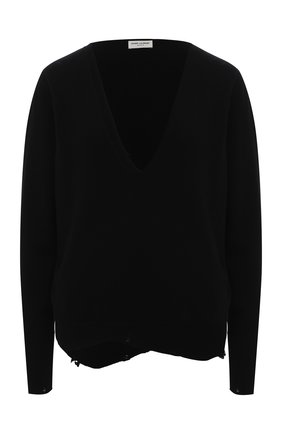 Женская кашемировый пуловер SAINT LAURENT черного цвета по цене 76700 руб., арт. 633328/YALL2 | Фото 1 Женская кашемировый пуловер SAINT LAURENT черного цвета, арт. 633328/YALL2 | Фото 1