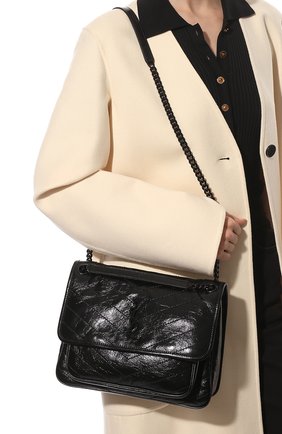 Женская сумка niki large SAINT LAURENT черного цвета по цене 156000 руб., арт. 633184/0EN08 | Фото 2 Женская сумка niki large SAINT LAURENT черного цвета, арт. 633184/0EN08 | Фото 2