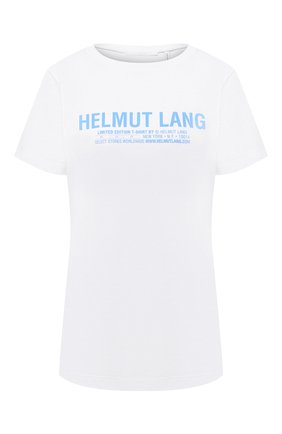 Женская хлопковая футболка HELMUT LANG белого цвета по цене 15050 руб., арт. I04HW513 | Фото 1 Женская хлопковая футболка HELMUT LANG белого цвета, арт. I04HW513 | Фото 1