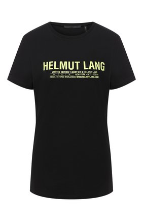 Женская хлопковая футболка HELMUT LANG черного цвета по цене 15050 руб., арт. I04HW513 | Фото 1 Женская хлопковая футболка HELMUT LANG черного цвета, арт. I04HW513 | Фото 1