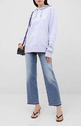 Женская хлопковое худи HELMUT LANG сиреневого цвета по цене 27600 руб., арт. K04DW507 | Фото 2 Женская хлопковое худи HELMUT LANG сиреневого цвета, арт. K04DW507 | Фото 2