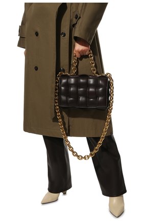 Женская сумка chain cassette BOTTEGA VENETA темно-коричневого цвета по цене 271500 руб., арт. 631421/VBWZ0 | Фото 6 Женская сумка chain cassette BOTTEGA VENETA темно-коричневого цвета, арт. 631421/VBWZ0 | Фото 6