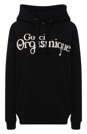 Женская хлопковое худи GUCCI черного цвета по цене 75650 руб., арт. 615061/XJCK0 | Фото 1 Женская хлопковое худи GUCCI черного цвета, арт. 615061/XJCK0 | Фото 1
