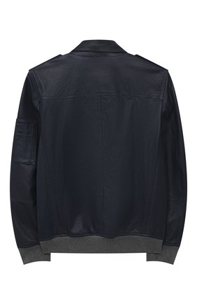 Детского кожаная куртка BRUNELLO CUCINELLI синего цвета по цене 172500 руб., арт. BPNPEY102C | Фото 2 Детского кожаная куртка BRUNELLO CUCINELLI синего цвета, арт. BPNPEY102C | Фото 2