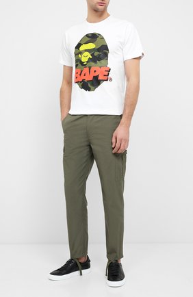 Мужской хлопковые брюки-карго BAPE хаки цвета по цене 21300 руб., арт. 1G30152014 | Фото 2 Мужской хлопковые брюки-карго BAPE хаки цвета, арт. 1G30152014 | Фото 2