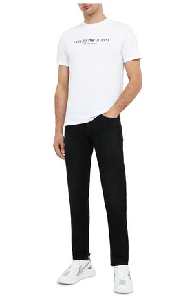 Мужская хлопковая футболка EMPORIO ARMANI белого цвета по цене 7995 руб., арт. 8N1T61/1J00Z | Фото 2 Мужская хлопковая футболка EMPORIO ARMANI белого цвета, арт. 8N1T61/1J00Z | Фото 2