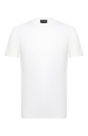 Мужская хлопковая футболка EMPORIO ARMANI белого цвета по цене 9440 руб., арт. 6H1TG7/1JDXZ | Фото 1 Мужская хлопковая футболка EMPORIO ARMANI белого цвета, арт. 6H1TG7/1JDXZ | Фото 1 (Рукава: Короткие; Длина (для топов): Стандартные; Материал внешний: Хлопок; Мужское Кросс-КТ: Футболка-одежда; Стили: Кэжуэл)