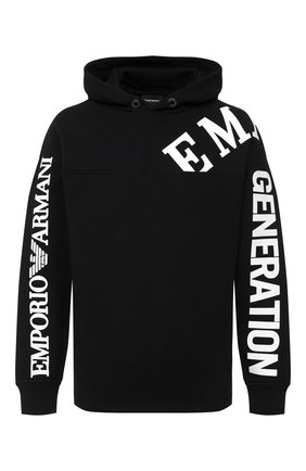 Мужской хлопковое худи EMPORIO ARMANI черного цвета по цене 23050 руб., арт. 6H1MM9/1JQKZ | Фото 1 Мужской хлопковое худи EMPORIO ARMANI черного цвета, арт. 6H1MM9/1JQKZ | Фото 1