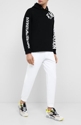 Мужской хлопковое худи EMPORIO ARMANI черного цвета по цене 23050 руб., арт. 6H1MM9/1JQKZ | Фото 2 Мужской хлопковое худи EMPORIO ARMANI черного цвета, арт. 6H1MM9/1JQKZ | Фото 2