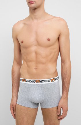 Мужские комплект из двух боксеров MOSCHINO серого цвета по цене 6230 руб., арт. A4770/8119 | Фото 2 Мужские комплект из двух боксеров MOSCHINO серого цвета, арт. A4770/8119 | Фото 2