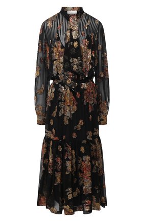 Женское платье-миди SAINT LAURENT черного цвета по цене 861500 руб., арт. 624431/Y115W | Фото 1 Женское платье-миди SAINT LAURENT черного цвета, арт. 624431/Y115W | Фото 1 (Рукава: Длинные; Длина Ж (юбки, платья, шорты): Миди; Материал подклада: Шелк; Материал внешний: Шелк, Синтетический материал)