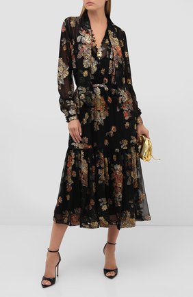 Женское платье-миди SAINT LAURENT черного цвета по цене 861500 руб., арт. 624431/Y115W | Фото 2 Женское платье-миди SAINT LAURENT черного цвета, арт. 624431/Y115W | Фото 2 (Рукава: Длинные; Длина Ж (юбки, платья, шорты): Миди; Материал подклада: Шелк; Материал внешний: Шелк, Синтетический материал)