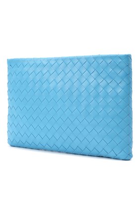 Женская кожаная косметичка BOTTEGA VENETA синего цвета по цене 106000 руб., арт. 608249/VCPP1 | Фото 2 Женская кожаная косметичка BOTTEGA VENETA синего цвета, арт. 608249/VCPP1 | Фото 2