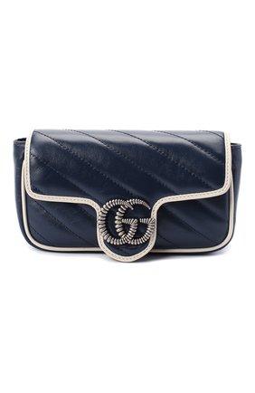 Женская сумка gg marmont 2.0 GUCCI темно-синего цвета по цене 82250 руб., арт. 574969/00LFN | Фото 1 Женская сумка gg marmont 2.0 GUCCI темно-синего цвета, арт. 574969/00LFN | Фото 1