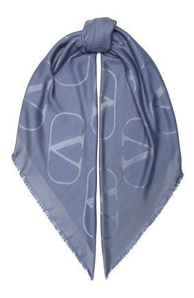 Женская шаль из шелка и шерсти valentino garavani VALENTINO голубого цвета по цене 34950 руб., арт. UW2EB104/AJB | Фото 1 Женская шаль из шелка и шерсти valentino garavani VALENTINO голубого цвета, арт. UW2EB104/AJB | Фото 1