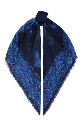 Женская шаль из кашемира и шелка valentino garavani VALENTINO синего цвета по цене 59950 руб., арт. UW2EB104/GSP | Фото 1 Женская шаль из кашемира и шелка valentino garavani VALENTINO синего цвета, арт. UW2EB104/GSP | Фото 1