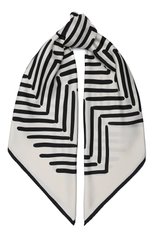 Женский шелковый платок  VALENTINO черно-белого цвета, арт. UW2EI114/XJF | Фото 1 (Принт: С принтом; Материал: Текстиль, Шелк)
