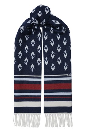Мужские шарф из шерсти и кашемира valentino garavani VALENTINO синего цвета по цене 26200 руб., арт. UW2ET028/NXM | Фото 1 Мужские шарф из шерсти и кашемира valentino garavani VALENTINO синего цвета, арт. UW2ET028/NXM | Фото 1