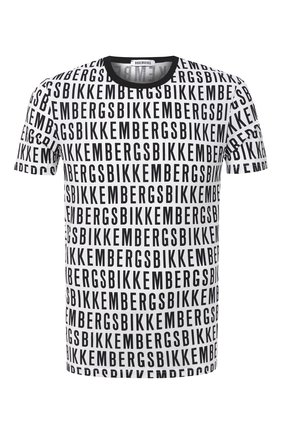 Мужская хлопковая футболка DIRK BIKKEMBERGS черно-белого цвета по цене 8305 руб., арт. VBKT04863 | Фото 1 Мужская хлопковая футболка DIRK BIKKEMBERGS черно-белого цвета, арт. VBKT04863 | Фото 1