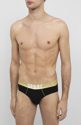Мужские хлопковые брифы DIRK BIKKEMBERGS черного цвета по цене 3505 руб., арт. VBKT04828 | Фото 2 Мужские хлопковые брифы DIRK BIKKEMBERGS черного цвета, арт. VBKT04828 | Фото 2