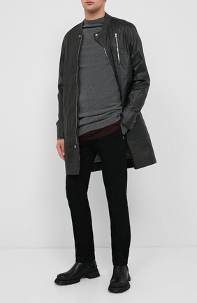 Мужской кашемировый свитер RICK OWENS серого цвета по цене 55200 руб., арт. RU20F3682/WSBR | Фото 2 Мужской кашемировый свитер RICK OWENS серого цвета, арт. RU20F3682/WSBR | Фото 2