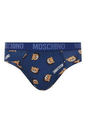 Мужские хлопковые брифы MOSCHINO синего цвета по цене 4285 руб., арт. A4724/8105 | Фото 1 Мужские хлопковые брифы MOSCHINO синего цвета, арт. A4724/8105 | Фото 1