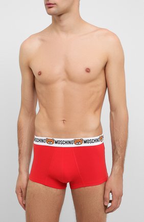 Мужские хлопковые боксеры MOSCHINO красного цвета по цене 3895 руб., арт. A4711/8119 | Фото 2 Мужские хлопковые боксеры MOSCHINO красного цвета, арт. A4711/8119 | Фото 2
