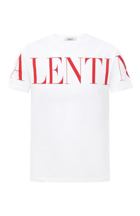 Мужская хлопковая футболка VALENTINO белого цвета по цене 33650 руб., арт. UV3MG03B5FN | Фото 1 Мужская хлопковая футболка VALENTINO белого цвета, арт. UV3MG03B5FN | Фото 1