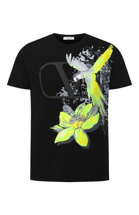 Мужская хлопковая футболка VALENTINO черного цвета по цене 43400 руб., арт. UV3MG07X6JG | Фото 1 Мужская хлопковая футболка VALENTINO черного цвета, арт. UV3MG07X6JG | Фото 1