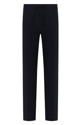Мужские шерстяные брюки VALENTINO синего цвета, арт. UV3RB52225S | Фото 1 (Длина (брюки, джинсы): Стандартные; Материал внешний: Шерсть; Случай: Повседневный)