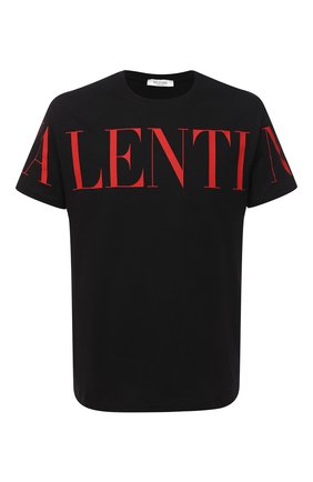 Мужская хлопковая футболка VALENTINO черного цвета по цене 33650 руб., арт. UV3MG03B5FN | Фото 1 Мужская хлопковая футболка VALENTINO черного цвета, арт. UV3MG03B5FN | Фото 1