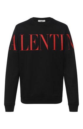 Мужской хлопковый свитшот VALENTINO черного цвета по цене 58000 руб., арт. UV3MF05N5FP | Фото 1 Мужской хлопковый свитшот VALENTINO черного цвета, арт. UV3MF05N5FP | Фото 1