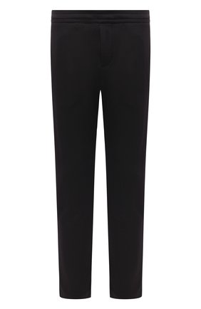 Мужские брюки VALENTINO черного цвета, арт. UV3MD02M6KP | Фото 1 (Длина (брюки, джинсы): Стандартные; Материал внешний: Синтетический материал, Хлопок; Случай: Повседневный)