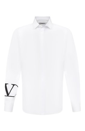Мужская хлопковая рубашка VALENTINO белого цвета по цене 39450 руб., арт. UV3AB7655AL | Фото 1 Мужская хлопковая рубашка VALENTINO белого цвета, арт. UV3AB7655AL | Фото 1