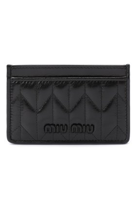 Женский кожаный футляр для кредитных карт MIU MIU черного цвета по цене 16500 руб., арт. 5MC208-2D6C-F0002 | Фото 1 Женский кожаный футляр для кредитных карт MIU MIU черного цвета, арт. 5MC208-2D6C-F0002 | Фото 1