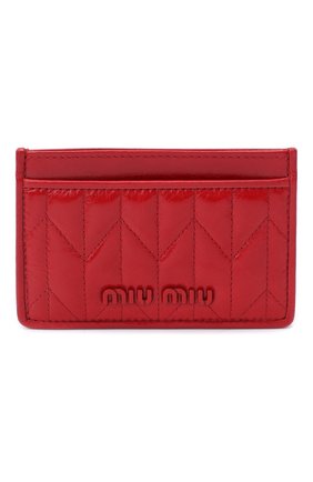 Женский кожаный футляр для кредитных карт MIU MIU красного цвета по цене 16500 руб., арт. 5MC208-2D6C-F0011 | Фото 1 Женский кожаный футляр для кредитных карт MIU MIU красного цвета, арт. 5MC208-2D6C-F0011 | Фото 1