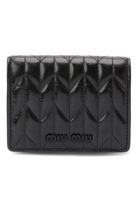 Женские кожаное портмоне MIU MIU черного цвета по цене 27500 руб., арт. 5MV204-2D6C-F0002 | Фото 1 Женские кожаное портмоне MIU MIU черного цвета, арт. 5MV204-2D6C-F0002 | Фото 1