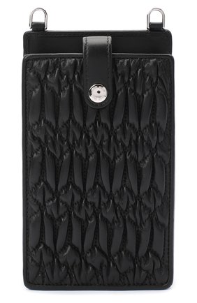 Мужского кожаный чехол для iphone MIU MIU черного цвета по цене 42000 руб., арт. 5ZH079-FVJ-F0002 | Фото 1 Мужского кожаный чехол для iphone MIU MIU черного цвета, арт. 5ZH079-FVJ-F0002 | Фото 1