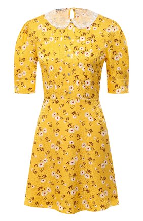 Женское шелковое платье MIU MIU желтого цвета по цене 185000 руб., арт. MF3584-1V9B-F0388 | Фото 1 Женское шелковое платье MIU MIU желтого цвета, арт. MF3584-1V9B-F0388 | Фото 1