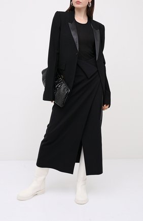 Женский жакет из шерсти и вискозы RICK OWENS черного цвета по цене 199500 руб., арт. RP20F2751/WEQLX | Фото 2 Женский жакет из шерсти и вискозы RICK OWENS черного цвета, арт. RP20F2751/WEQLX | Фото 2