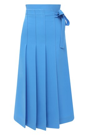 Женская шелковая юбка VALENTINO голубого цвета по цене 190000 руб., арт. UB3RA6251MM | Фото 1 Женская шелковая юбка VALENTINO голубого цвета, арт. UB3RA6251MM | Фото 1