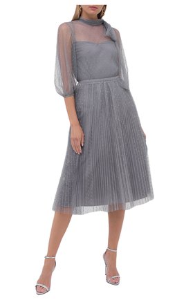 Женская блузка REDVALENTINO серого цвета по цене 34950 руб., арт. UR3AAA90/1GK | Фото 2 Женская блузка REDVALENTINO серого цвета, арт. UR3AAA90/1GK | Фото 2