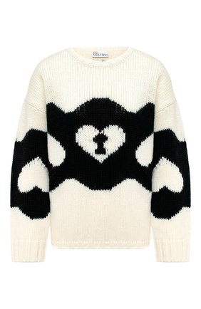Женский шерстяной свитер REDVALENTINO черно-белого цвета по цене 49950 руб., арт. UR3KC00B/58B | Фото 1 Женский шерстяной свитер REDVALENTINO черно-белого цвета, арт. UR3KC00B/58B | Фото 1