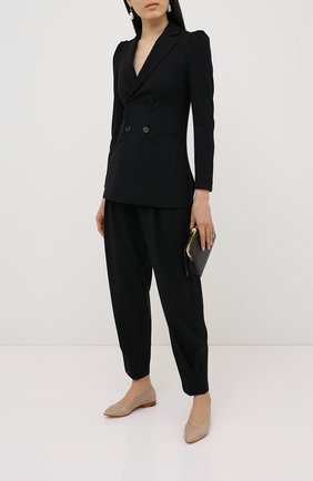 Женские брюки из вискозы и шерсти REDVALENTINO черного цвета по цене 37150 руб., арт. UR3RBC95/WBP | Фото 2 Женские брюки из вискозы и шерсти REDVALENTINO черного цвета, арт. UR3RBC95/WBP | Фото 2