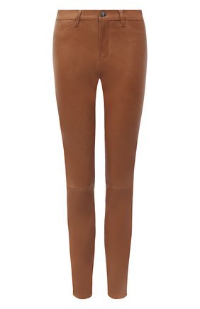 Женские кожаные брюки J BRAND коричневого цвета по цене 98950 руб., арт. L8001/G | Фото 1 Женские кожаные брюки J BRAND коричневого цвета, арт. L8001/G | Фото 1
