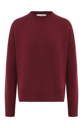 Женский кашемировый свитер VALENTINO бордового цвета по цене 132500 руб., арт. UB3KCB395MJ | Фото 1 Женский кашемировый свитер VALENTINO бордового цвета, арт. UB3KCB395MJ | Фото 1