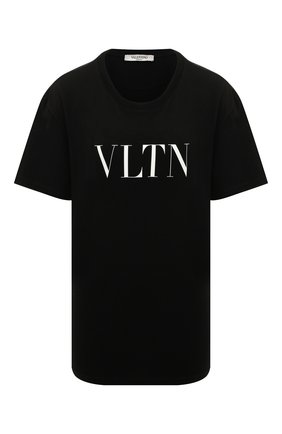 Женская хлопковая футболка VALENTINO черно-белого цвета по цене 28650 руб., арт. UB3MG07D3V6 | Фото 1 Женская хлопковая футболка VALENTINO черно-белого цвета, арт. UB3MG07D3V6 | Фото 1
