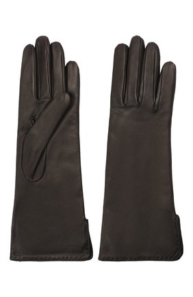 Женские кожаные перчатки LORO PIANA черного цвета по цене 56550 руб., арт. FAL2778 | Фото 2 Женские кожаные перчатки LORO PIANA черного цвета, арт. FAL2778 | Фото 2