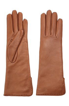 Женские кожаные перчатки LORO PIANA коричневого цвета по цене 56550 руб., арт. FAL2778 | Фото 2 Женские кожаные перчатки LORO PIANA коричневого цвета, арт. FAL2778 | Фото 2
